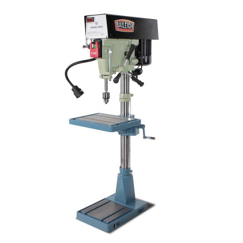 Drill Press | Baileigh Industrial BA9-1002989 DP-15VSF 110V/220V Single Phase Variable Speed Drill Press image number 0