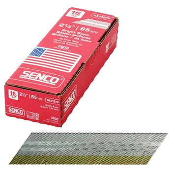 FASTENERS | SENCO (3,000/Box) 2-1/2 in. 15-Gauge Angled Finish Nails - Bright Finish - DA25EPB