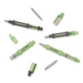 Screwdrivers | GreatNeck 22537 5.38 in. Long Phillips/Slotted Bits Metric Sockets 6-Way Pen-Style Screw/Nut Driver - Black/Green, Green/Clear (4/Pack) image number 2