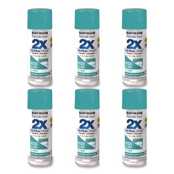 Rust-Oleum Painter's Touch 2X Ultra Cover Spray Paint, High Gloss St. Tropez, 12 oz Aerosol Can, 6/Carton - 331175