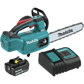 CHAINSAWS | Makita 18V LXT Brushless Lithium-Ion 10 in. Cordless Top Handle Chain Saw Kit (4 Ah) - XCU06SM1
