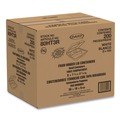 | Dart 80HT3R 3-Compartment 7.5 in. x 8 in. x 2.3 in. Foam Hinged Lid Containers - White (200/Carton) image number 1