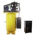 Stationary Air Compressors | EMAX ESP05V080I1PK E450 Series 5 HP 80 gal. Industrial Plus 2 Stage Pressure Lubricated Single Phase 19 CFM @100 PSI Patented SILENT Air Compressor with 30 CFM Air Dryer image number 4
