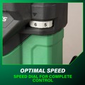 Plunge Base Routers | Metabo HPT M3612DAQ4M 36V MultiVolt Brushless Lithium-Ion Cordless Plunge Router (Tool Only) image number 9