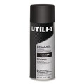 Paint | Rust-Oleum 387389 UTILI-T 10 oz. Aerosol Can Spray Paint - Flat Black (6/Carton) image number 0