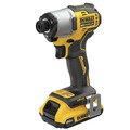 Impact Drivers | Dewalt DCF840D1 20V MAX Brushless Lithium-Ion 1/4 in. Cordless Impact Driver Kit (2 Ah) image number 1