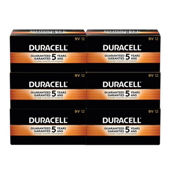 Duracell 9V CopperTop Alkaline Batteries (72/Carton) - MN1604CT