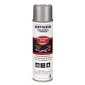 Paint | Rust-Oleum 239007 Industrial Choice M1600 System 17 oz. Aerosol Can Solvent-Based Precision Line Marking Paint - Flat Silver (12/Carton) image number 0