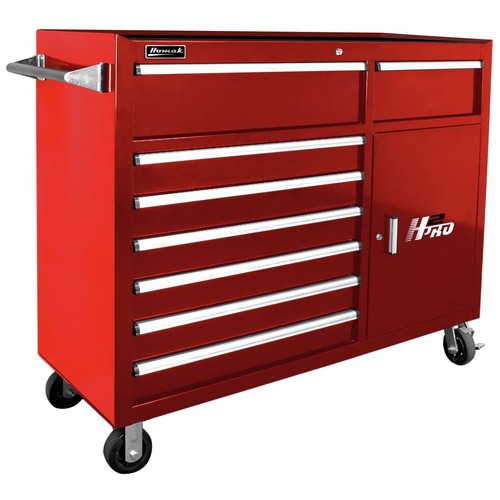 Tool Chests | Homak RD04056082 56 in. H2Pro Series 8-Drawer Roller Cabinet - Red image number 0