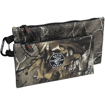 CASES AND BAGS | Klein Tools 2-Piece 12.5 and 10 in. Camo Zipper Bags - 55560