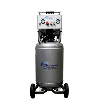 California Air Tools 2 HP 20 Gallon 220V 60Hz Ultra Quiet and Oil-Free Steel Tank Dolly Air Compressor - CAT-20020-22060