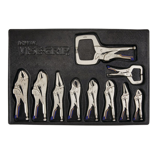 Pliers | Irwin IRHT82596 10-Piece VISE-GRIP Fast Release Locking Pliers Tray Set image number 0