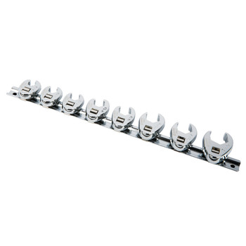 WRENCHES | Sunex 8-Piece 3/8 in. Drive SAE Fully Polished Flare Nut Crowfoot Wrench Set - 9708