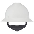 Hard Hats | MSA 475369 V-Gard Slotted Full-Brim Hard Hat with Fas-Trac III Suspension - White image number 0