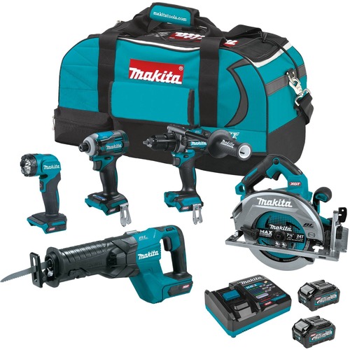 Combo Kits | Makita GT501M 40V MAX XGT Brushless Cordless 5-Tool Combo Kit with 2 Batteries (4 Ah) image number 0