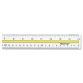 Rulers & Yardsticks | Westcott 10580 15 in. Long Acrylic Data Highlight Reading Ruler with Tinted Guide - Clear/Yellow image number 2