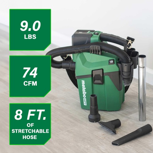 Metabo HPT 18V MultiVolt Lithium-Ion Cordless 1.6 Gallon Wet/Dry