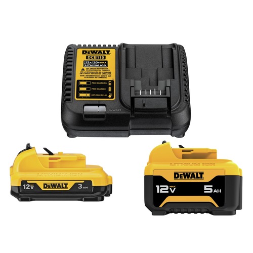 Save 10% off one item | Factory Reconditioned Dewalt DCB135CR (2-Piece) 12V Lithium-Ion Batteries and Charger Starter Kit (3 Ah/5 Ah) image number 0