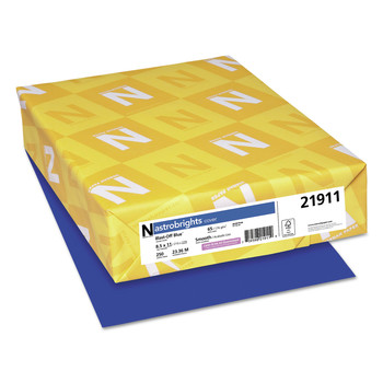 Astrobrights 21911 8.5 in. x 11 in. 65 lb Cover Weight Color Cardstock - Blast-Off Blue (250/Pack)
