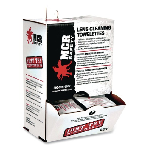 Work Gloves | MCR Safety LCT Lens Cleaning Towelettes (100/Box) image number 0