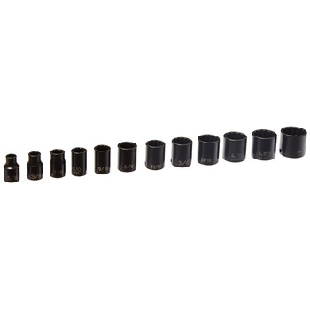 Grey Pneumatic 12-Piece 3/8 in. Drive 12-Point Standard Impact Socket Set - 1202