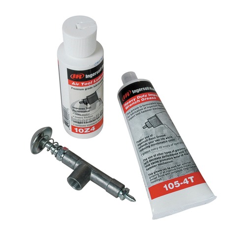 Air Tool Accessories | Ingersoll Rand 105-LBK1 Air Care Lubrication Kit with 105-4T Air Tool Oil, Grease, and Grease Gun image number 0
