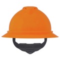 Hard Hats | MSA 10167921 V-Gard 500 Hi-Viz Fas-Trac III 4-Point Vented Hat - Orange image number 1