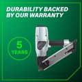 Air Framing Nailers | Metabo HPT NR65AK2SM 36-Degree 2-1/2 in. Strap-Tite Fastening System Metal Connector Strip Nailer with Short Magazine image number 9