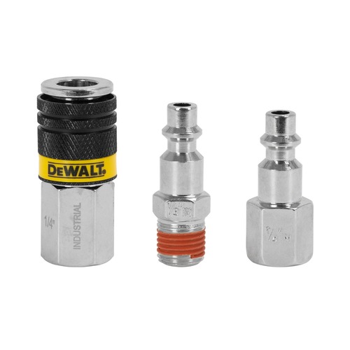 Presidents' Day Sale! Save $35 off $199! | Dewalt DXCM036-0207 3-Piece 1/4 in. NPT Industrial Coupler and Plug Kit image number 0