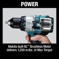 Clearance Center | Makita XFD14T 18V LXT Brushless Lithium-Ion 1/2 in. Cordless Driver Drill Kit with 2 Batteries (5 Ah) image number 10