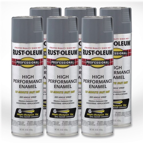 Paint | Rust-Oleum 7587838 Professional 15 oz. Aerosol Can Spray Paint - Gloss Dark Machine Gray (6/Carton) image number 0