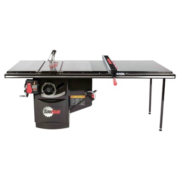 SawStop (1-Kit) 230V 5 HP 3-Phase Industrial Cabinet Saw with 52 in. T-Glide Advance Rip Fence, Rails and Extension Table - ICS53230-ATGI52