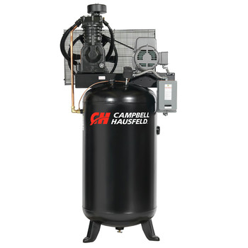 STATIONARY AIR COMPRESSORS | Campbell Hausfeld CE7051 5 HP Two-Stage 80 Gallon Oil-Lube 3 Phase Stationary Vertical Air Compressor