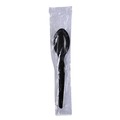  | Boardwalk BWKTSHWPSBIW Heavyweight Wrapped Polystyrene Teaspoon Cutlery - Black (1000/Carton) image number 2