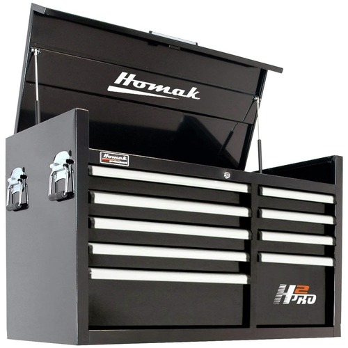 Tool Chests | Homak BK02041091 41 in. H2Pro Series 9-Drawer Top Chest - Black image number 0