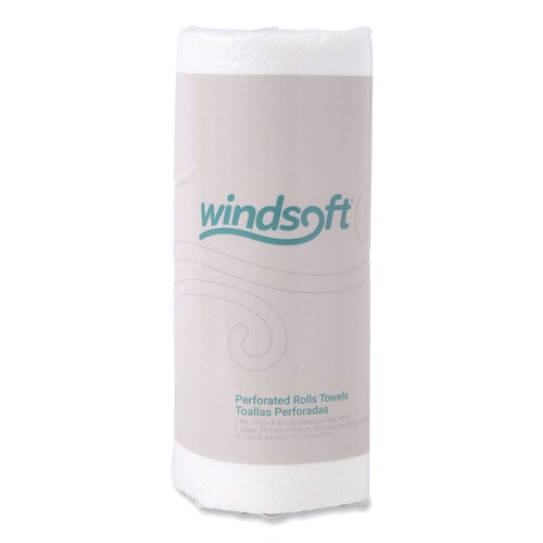  | Windsoft WIN122085RL 11 in. x 8.5 in. 2-Ply Kitchen Roll Towels - White (1 Roll) image number 0