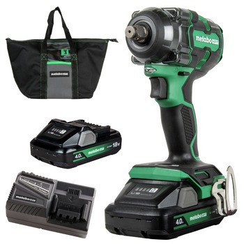 IMPACT WRENCHES | Metabo HPT 18V MultiVolt Brushless Lithium-Ion 1/2 in. Cordless Impact Wrench Kit with 2 Batteries (4 Ah) - WR18DHM