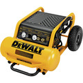 Portable Air Compressors | Dewalt D55146 1.6 HP Continuous 225 PSI Max 4.5 Gallon Hand Carry with Wheels Air Compressor image number 2