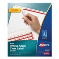 July Member-Exclusive Offer Save 10% off on One Item | Avery 11557 Index Maker 11 in. x 8.5 in. 8-Tab Print and Apply Clear Label Dividers - White (50/Box) image number 0