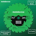 Circular Saw Blades | Metabo HPT 115758M 7-1/4 in. 24-Tooth Industrial PTFE Circular Saw Demo Blade image number 4