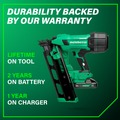 Framing Nailers | Metabo HPT NR1890DRAM 18V Lithium-Ion 21 Degree Cordless Plastic Strip Framing Nailer Kit (4 Ah) image number 10