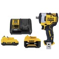 Impact Drivers | Dewalt DCF901BDCB135C-BNDL 12V MAX XTREME Brushless 1/2 in. Cordless Impact Wrench with 2-Piece Lithium-Ion Batteries and Charger Starter Kit Bundle (3 Ah/5 Ah) image number 0
