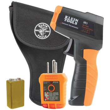 MEASURING TOOLS | Klein Tools Infrared Thermometer with GFCI Receptacle Tester - IR1KIT