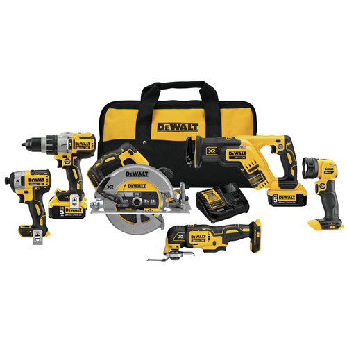 Combo Kits | Dewalt DCK694P2 20V MAX XR Lithium-Ion Cordless 6-Tool Combo Kit (5 Ah) image number 0