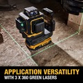 Laser Levels | Dewalt DCLE34031D1 20V Lithium-Ion Cordless 3x360 Line Laser Kit (2 Ah) image number 9