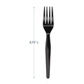 Percentage Off | Boardwalk BWKFORKHWBLA Heavyweight Polystyrene Plastic Fork Cutlery - Black (1000/Carton) image number 2