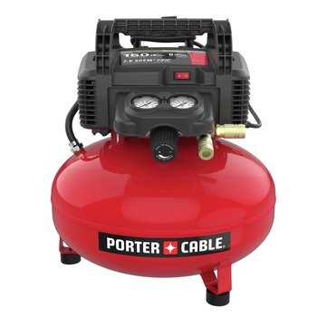 PORTABLE AIR COMPRESSORS | Porter-Cable 6 Gallon 150 PSI Electric Pancake Air Compressor - PXCM2002.COM