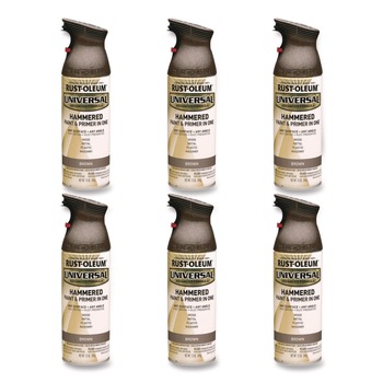 AUTO CARE AND DETAILING | Rust-Oleum Universal Premium Spray Paint, Hammer Brown, 12 oz Aerosol Can, 6/Carton - 245218