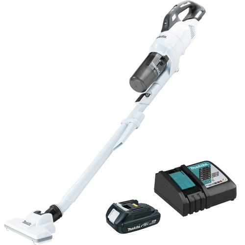 Clearance Center | Makita XLC11R1W 18V LXT Brushless Lithium-ion Compact Cordless Cyclonic 4 Speed Stick Vacuum Kit (2 Ah) image number 0