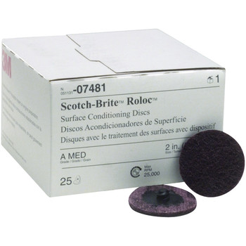 PRODUCTS | 3M 2 in. Scotch-Brite Roloc Maroon Medium Surface Conditioning Disc - 7481
